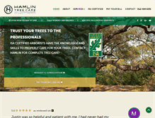 Tablet Screenshot of hamlintreecare.com